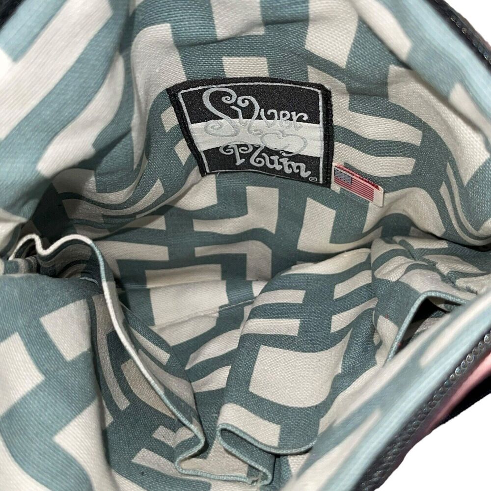 Crossbody Bag Coated Canvas Leather Boho Floral Cottagecore - Picture 8 of 11